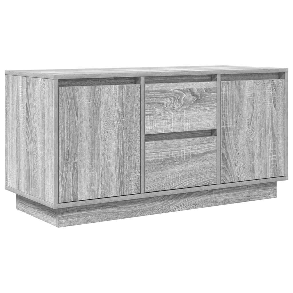 vidaXL Szafka RTV z oświetleniem LED Szara Sonoma 100x41x50 cm