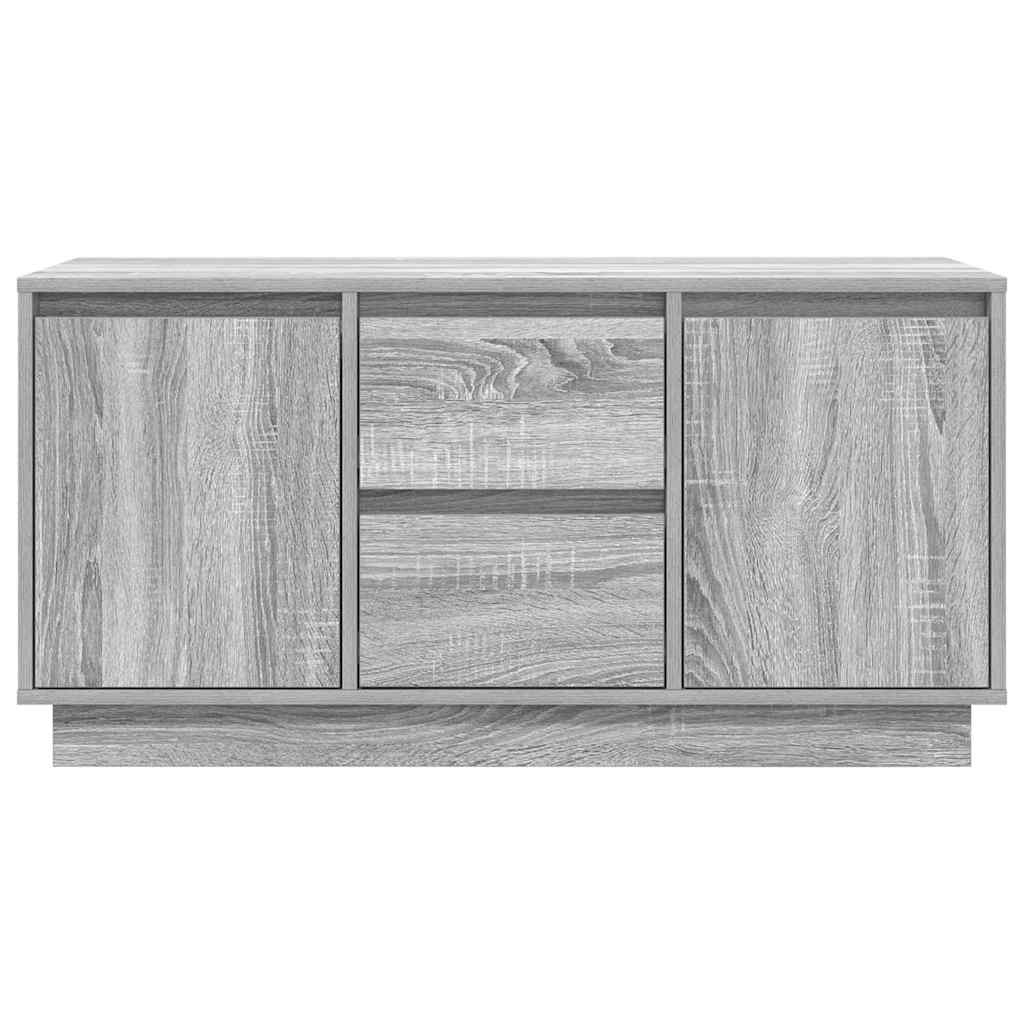 vidaXL Szafka RTV z oświetleniem LED Szara Sonoma 100x41x50 cm