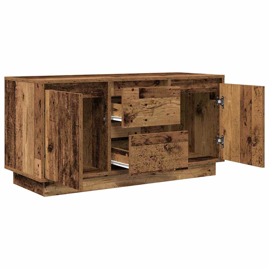 vidaXL Szafka RTV z oświetleniem LED Stare drewno 100x41x50 cm
