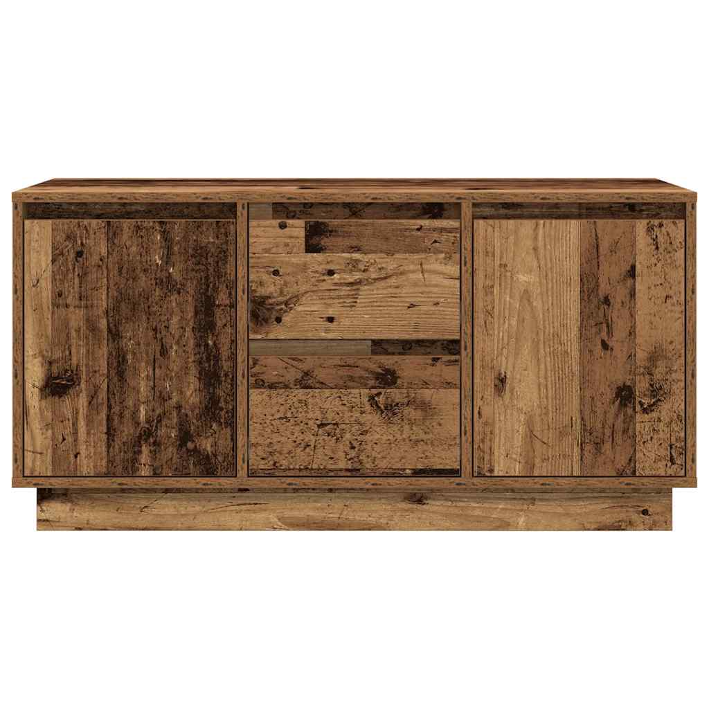 vidaXL Szafka RTV z oświetleniem LED Stare drewno 100x41x50 cm