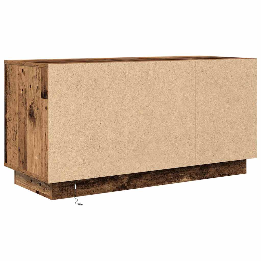 vidaXL Szafka RTV z oświetleniem LED Stare drewno 100x41x50 cm