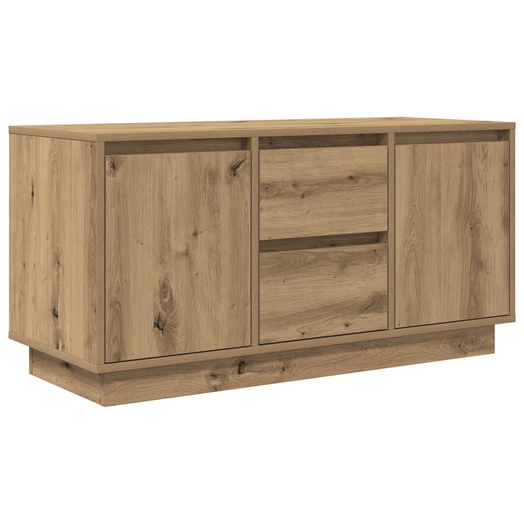 vidaXL Szafka RTV z oświetleniem LED Dąb Artisan 100x41x50 cm