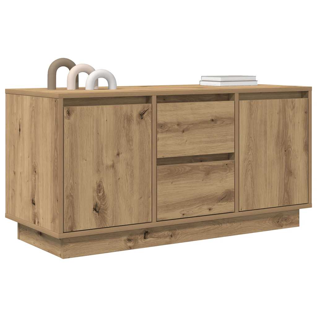 vidaXL Szafka RTV z oświetleniem LED Dąb Artisan 100x41x50 cm