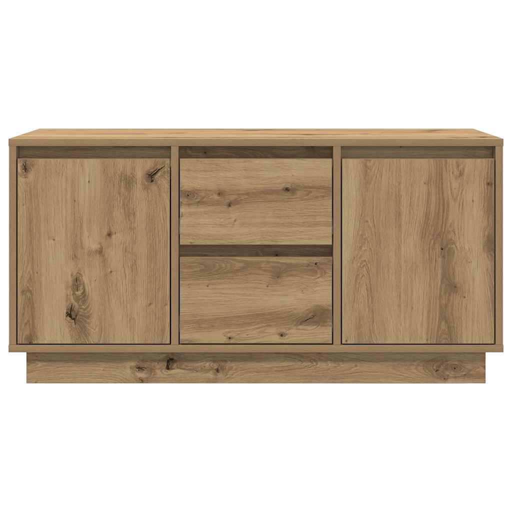 vidaXL Szafka RTV z oświetleniem LED Dąb Artisan 100x41x50 cm