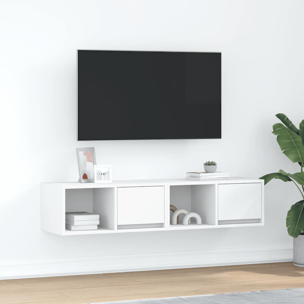 vidaXL Szafki RTV 2 szt. Białe 60x31x25,5 cm Drewno klejone