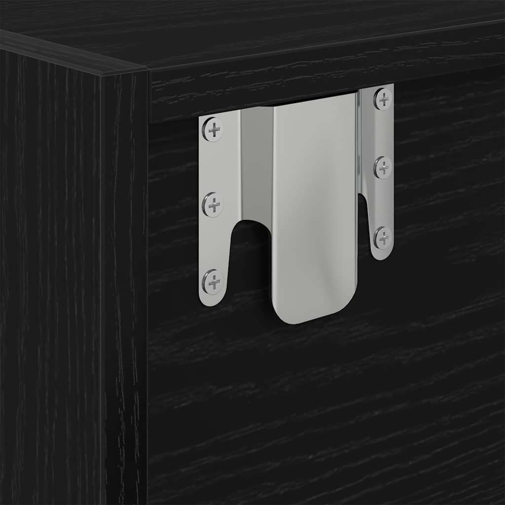 vidaXL Szafka RTV Czarny Dąb 60x31x25,5 cm Drewno klejone