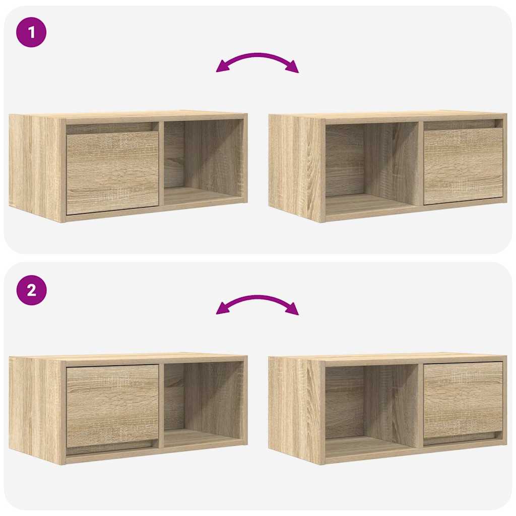 vidaXL Szafka RTV Sonoma Oak 60x31x25,5 cm Drewno klejone