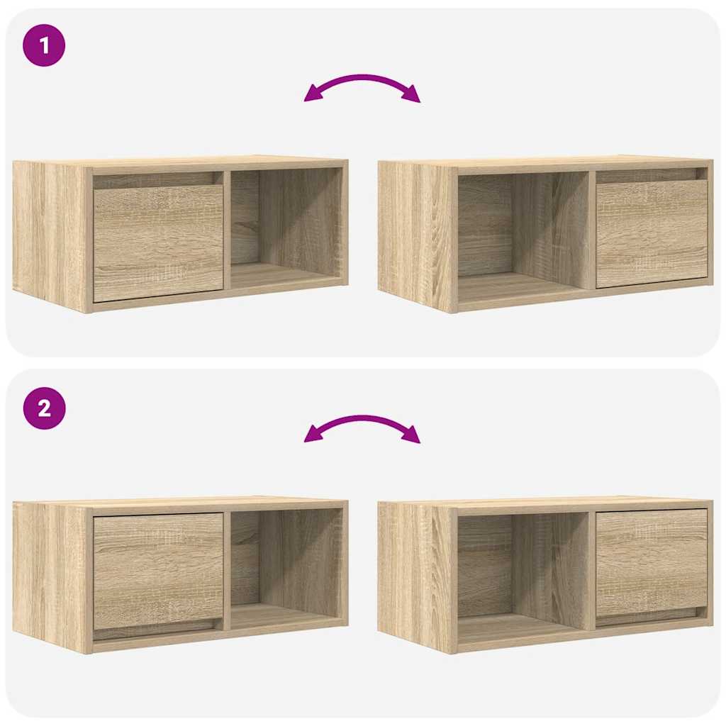 vidaXL Szafki RTV 2 szt. Dąb Sonoma 60x31x25,5 cm Drewno klejone