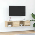 vidaXL Szafki RTV 2 szt. Dąb Sonoma 60x31x25,5 cm Drewno klejone