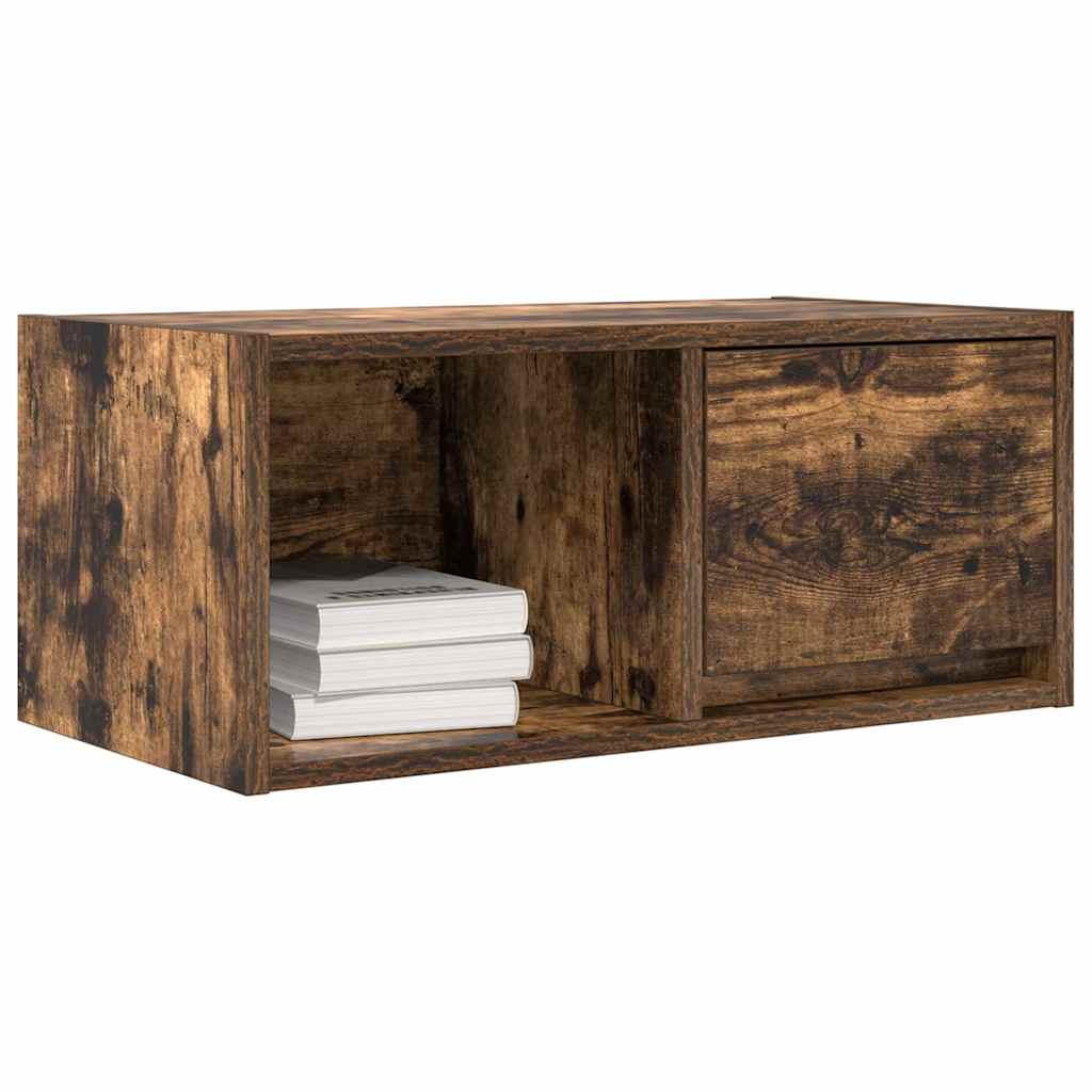 vidaXL Szafka RTV Dąb wędzony 60x31x25,5 cm Drewno klejone