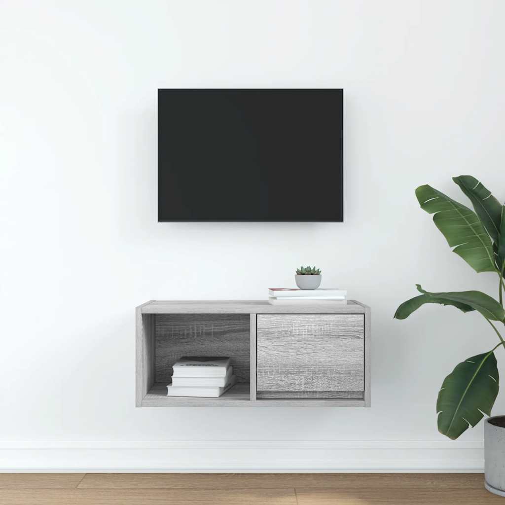 vidaXL Szafka RTV Szara Sonoma 60x31x25,5 cm Drewno klejone
