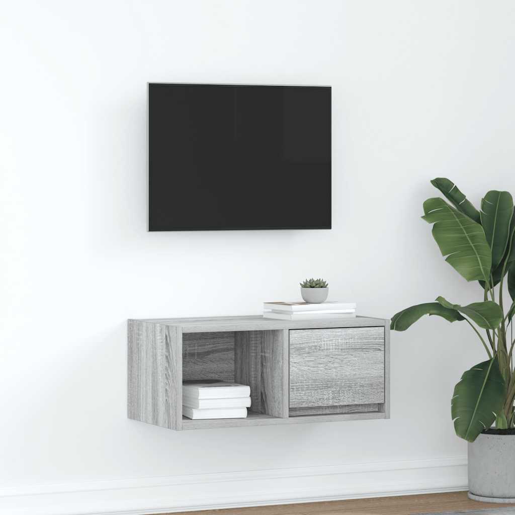 vidaXL Szafka RTV Szara Sonoma 60x31x25,5 cm Drewno klejone