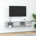 vidaXL Szafki RTV 2 szt. Szary Sonoma 60x31x25,5 cm Drewno klejone