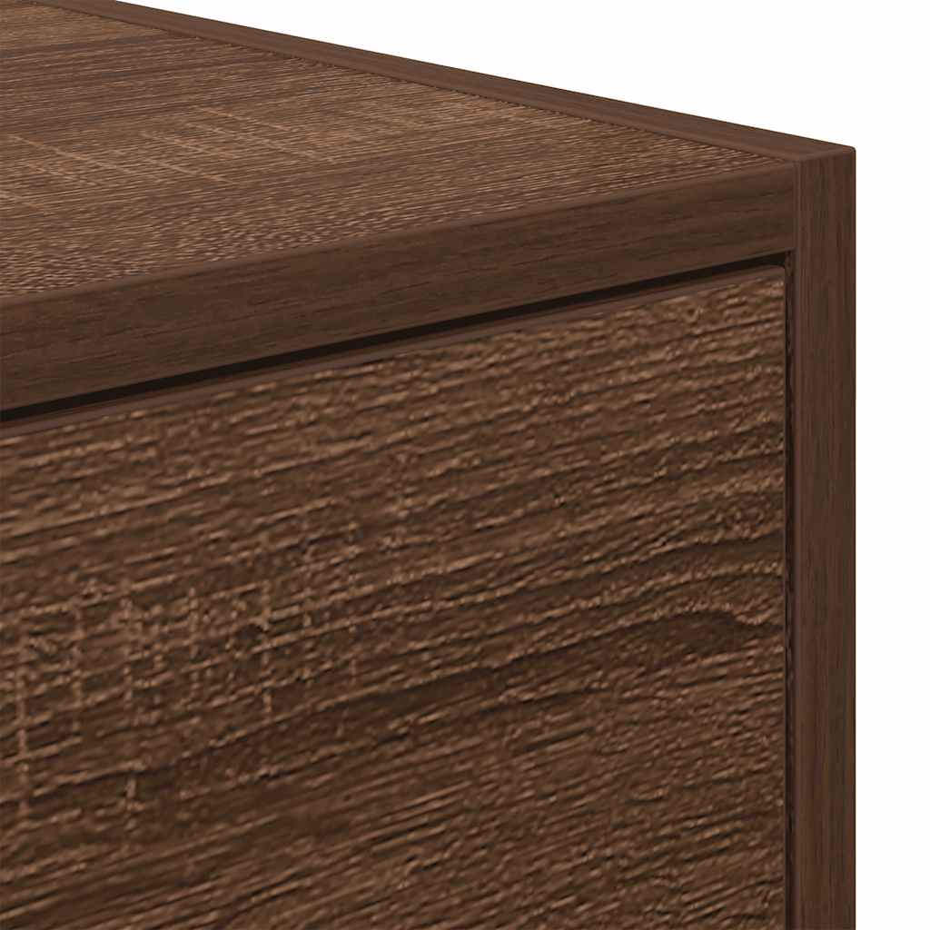 vidaXL Szafki RTV 2 szt. Brązowy dąb 60x31x25,5 cm Drewno klejone