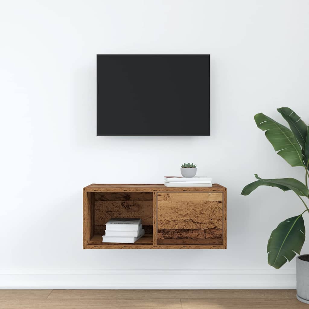 vidaXL Szafka RTV Stare drewno 60x31x25,5 cm Drewno klejone