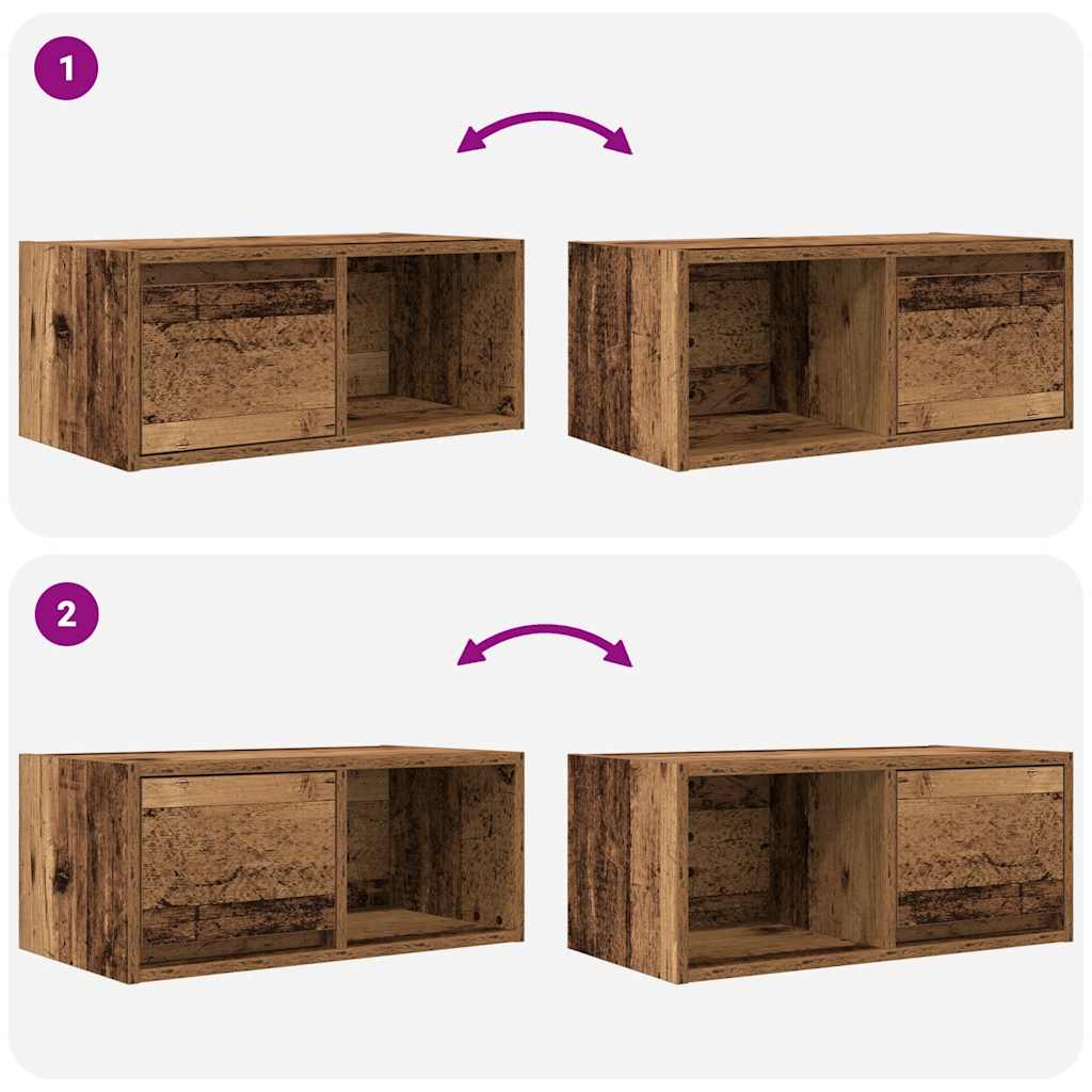 vidaXL Szafka RTV Stare drewno 60x31x25,5 cm Drewno klejone