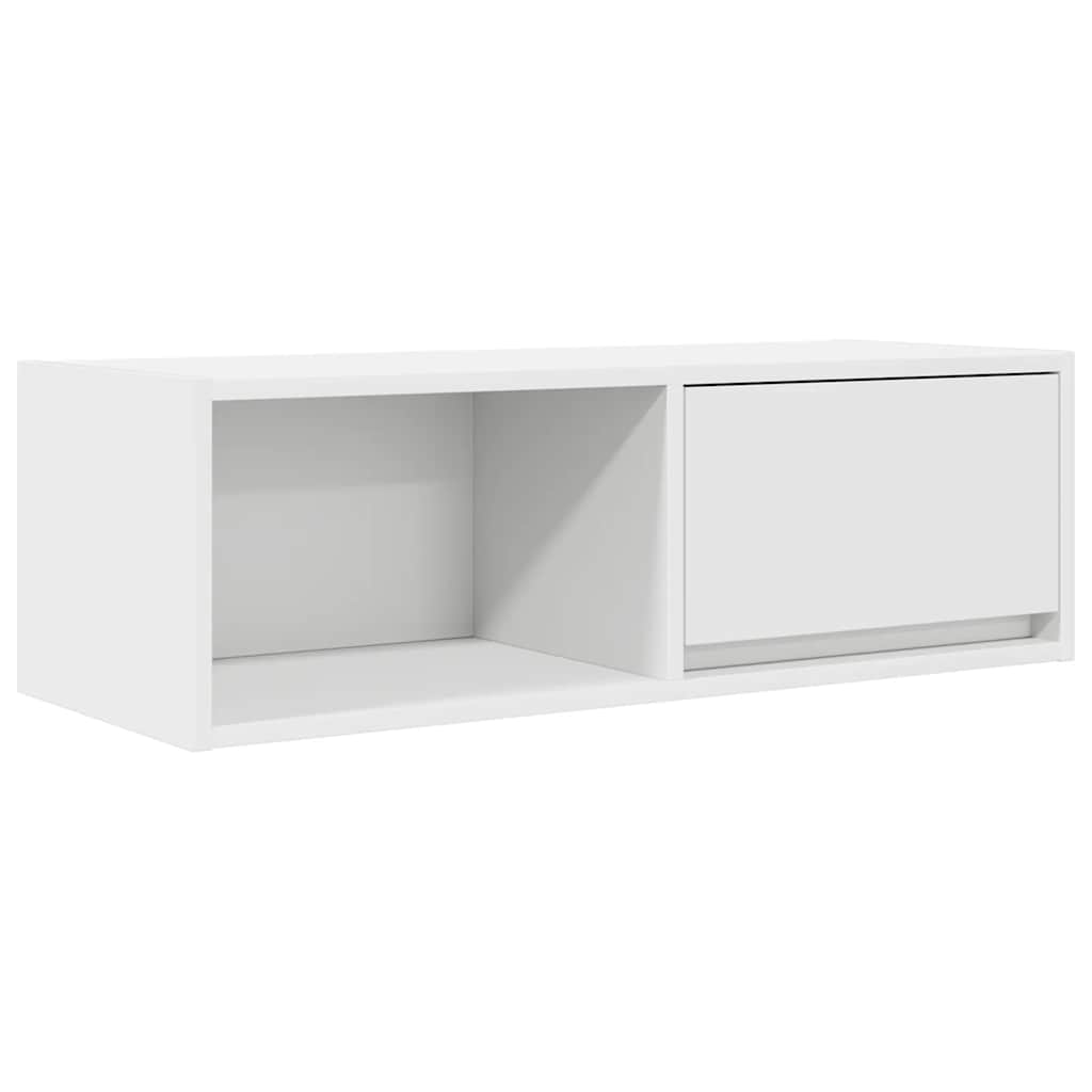 vidaXL Szafka RTV Biała 80x31x25,5 cm Drewno klejone