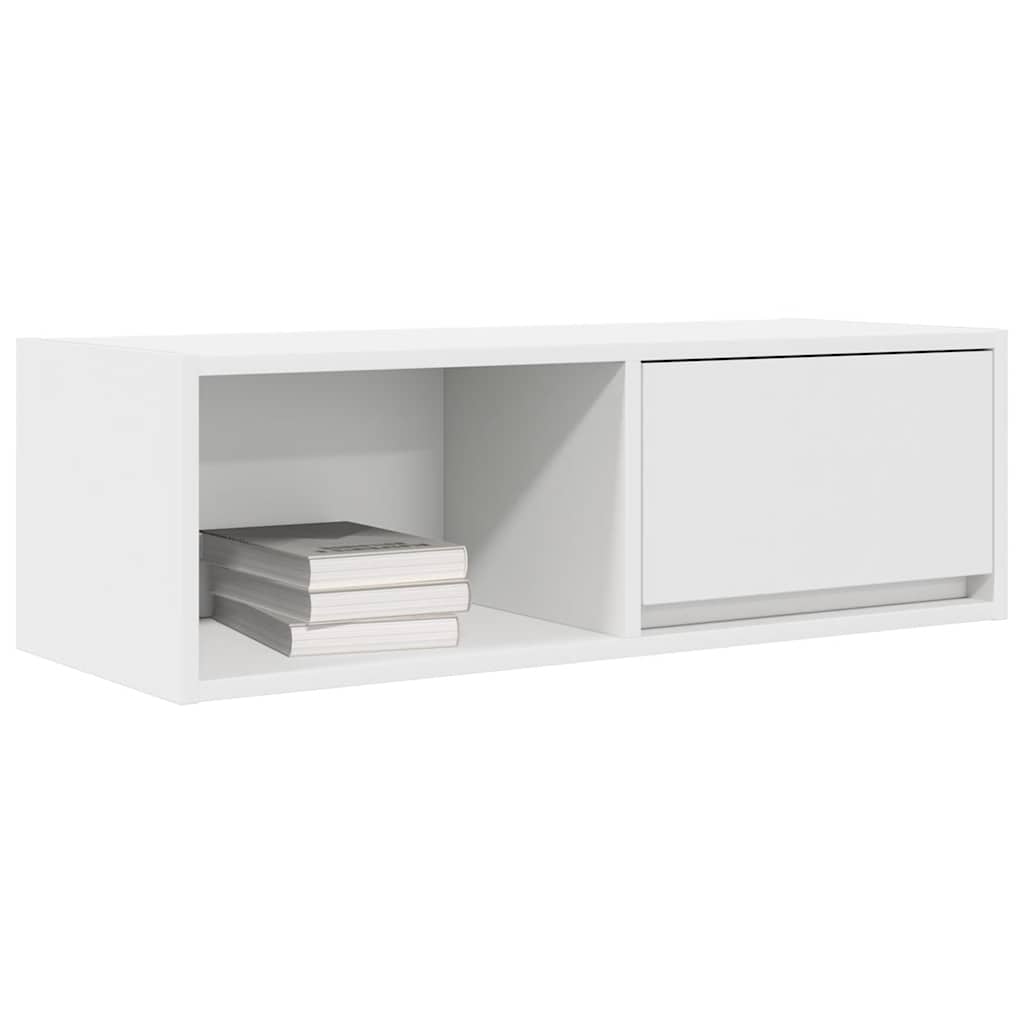 vidaXL Szafka RTV Biała 80x31x25,5 cm Drewno klejone