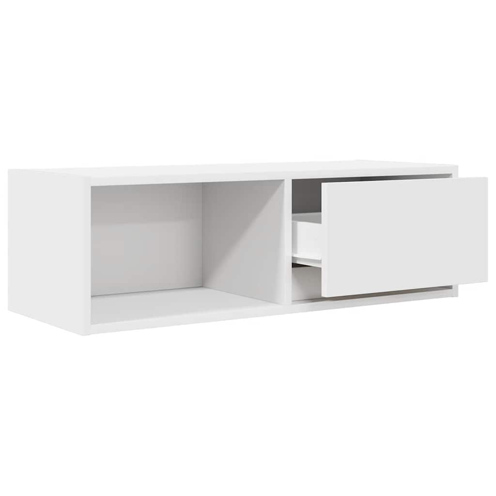 vidaXL Szafka RTV Biała 80x31x25,5 cm Drewno klejone