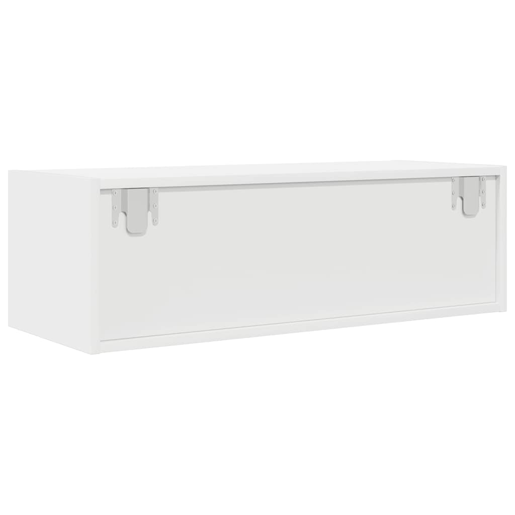 vidaXL Szafka RTV Biała 80x31x25,5 cm Drewno klejone