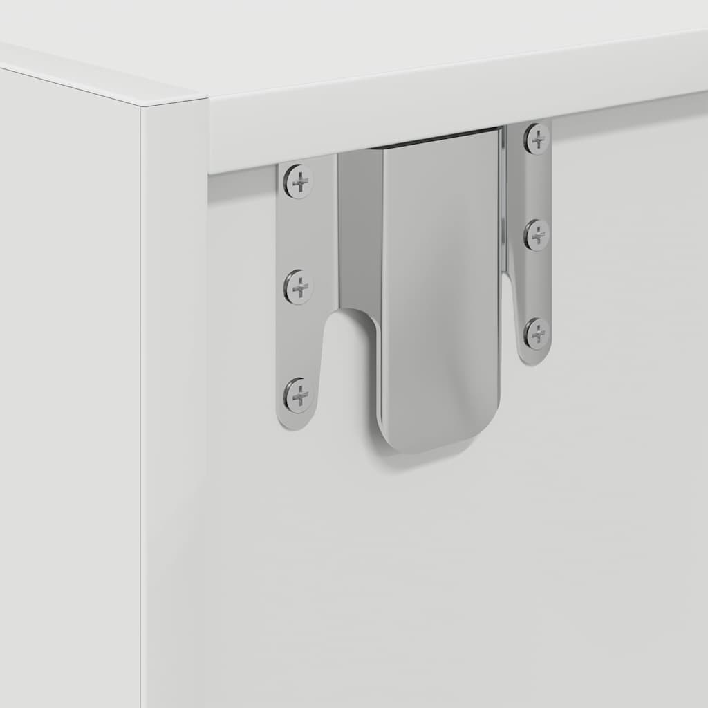vidaXL Szafka RTV Biała 80x31x25,5 cm Drewno klejone