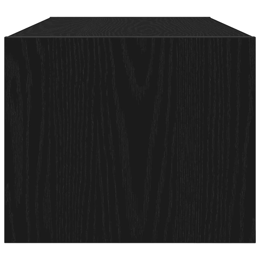 vidaXL Szafka RTV Czarny Dąb 80x31x25,5 cm Drewno klejone