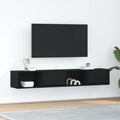 vidaXL Szafki RTV 2 szt. Dąb czarny 80x31x25,5 cm Drewno klejone