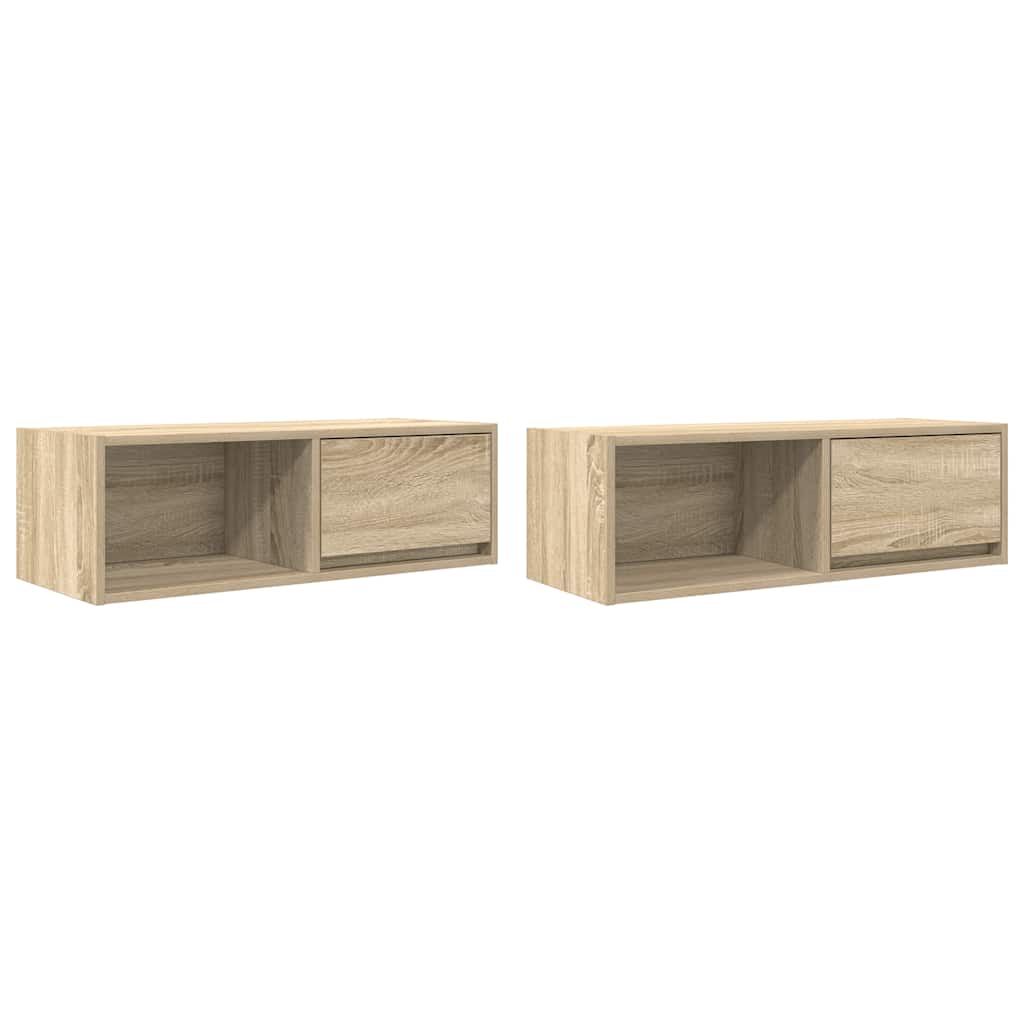 vidaXL Szafki RTV 2 szt. Dąb Sonoma 80x31x25,5 cm Drewno klejone