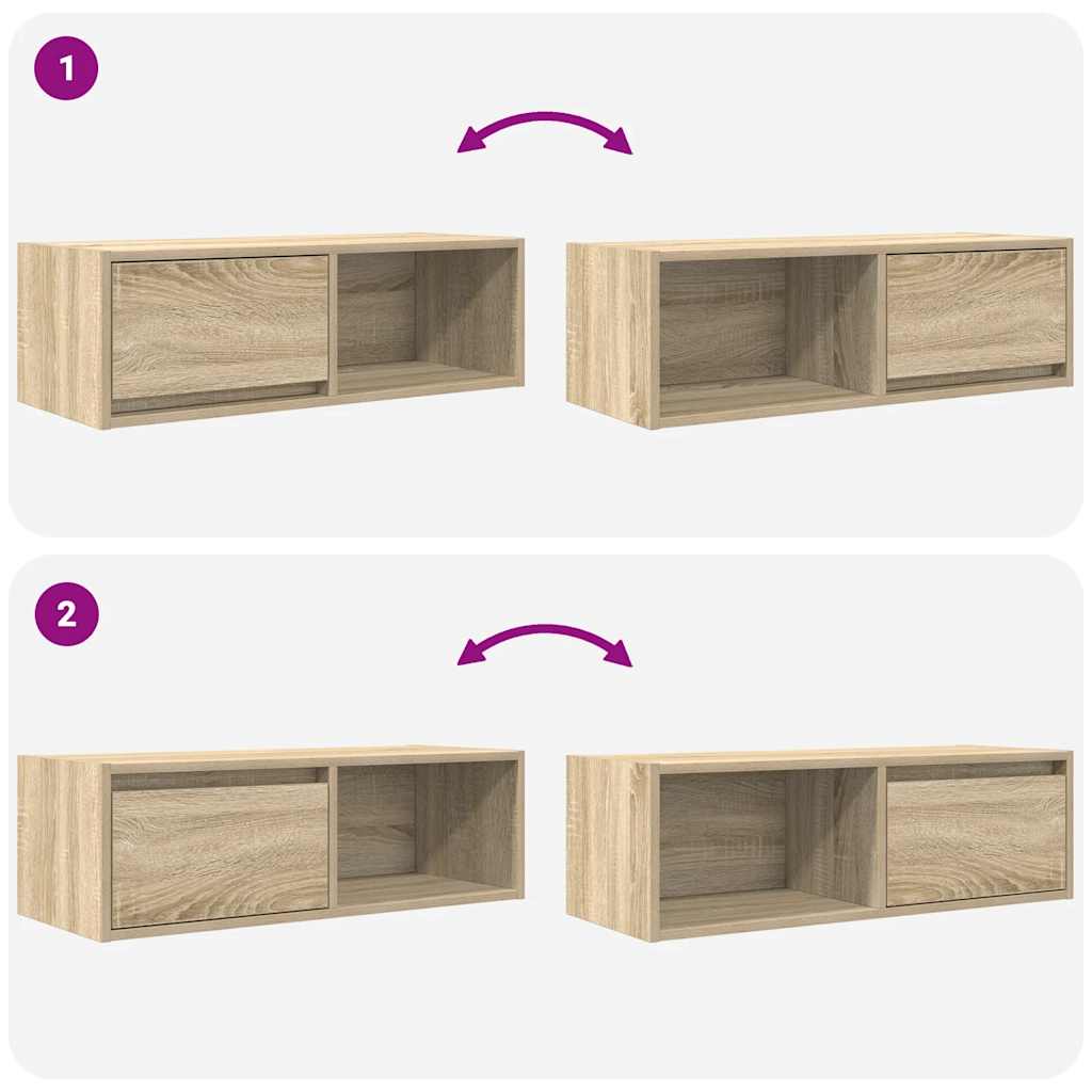 vidaXL Szafki RTV 2 szt. Dąb Sonoma 80x31x25,5 cm Drewno klejone