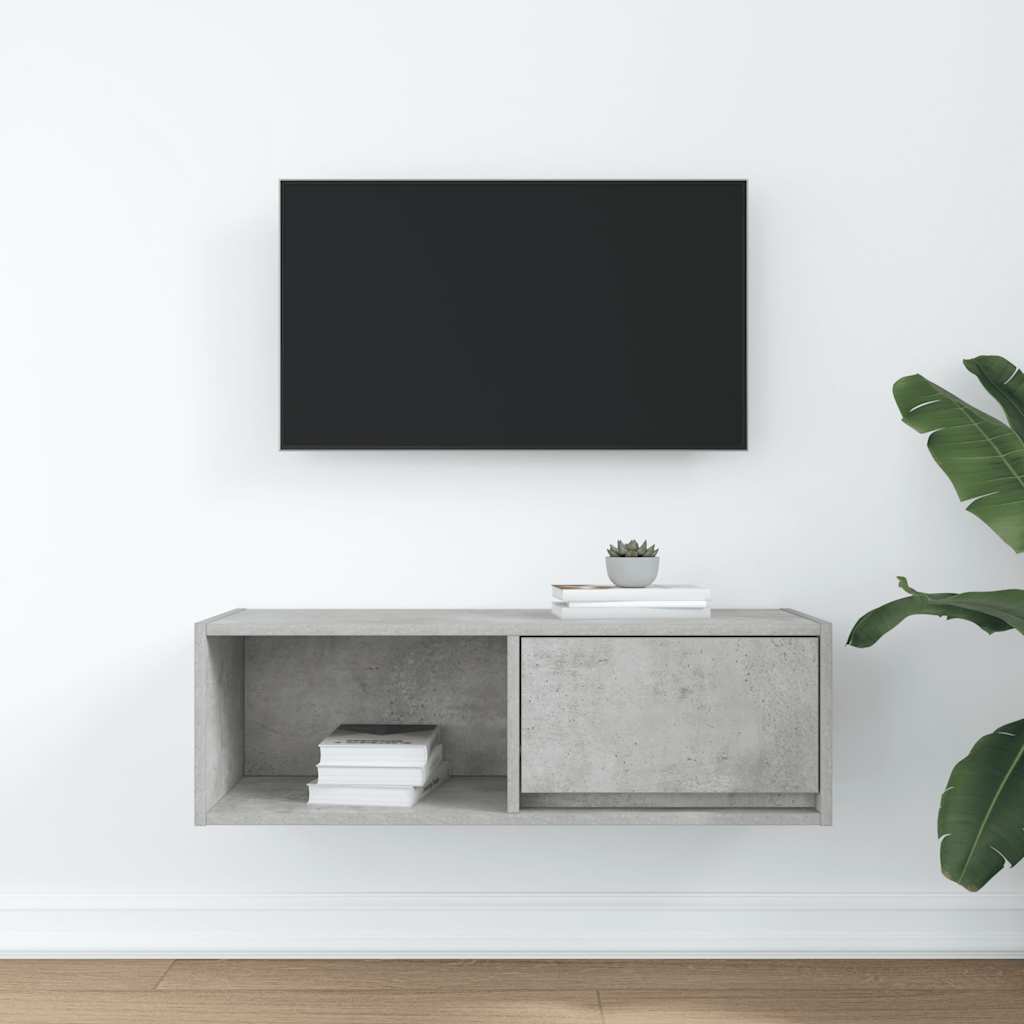 vidaXL Szafka RTV Betonowa Szara 80x31x25,5 cm Drewno klejone
