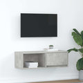vidaXL Szafka RTV Betonowa Szara 80x31x25,5 cm Drewno klejone