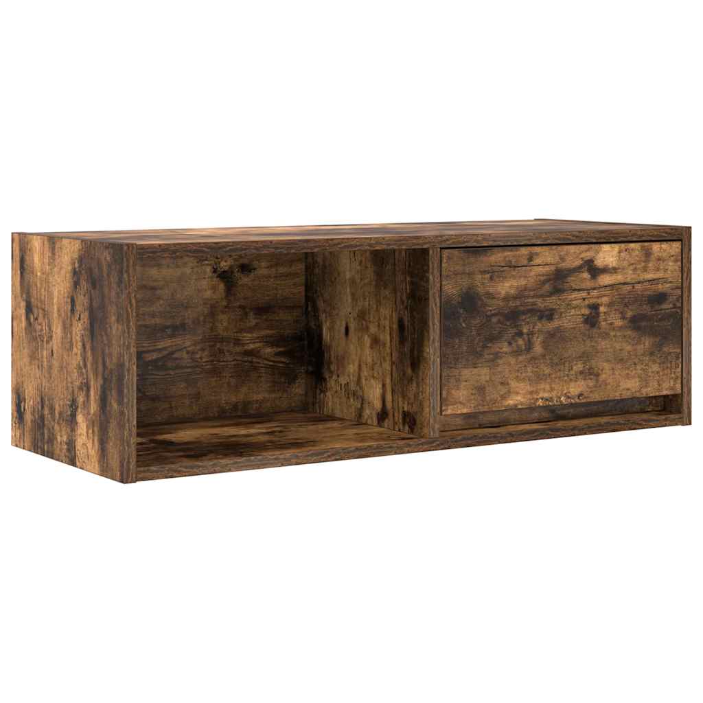 vidaXL Szafka RTV Dąb wędzony 80x31x25,5 cm Drewno klejone
