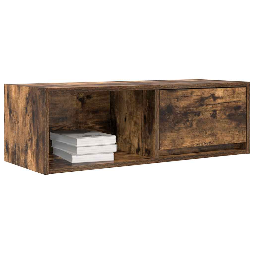 vidaXL Szafka RTV Dąb wędzony 80x31x25,5 cm Drewno klejone