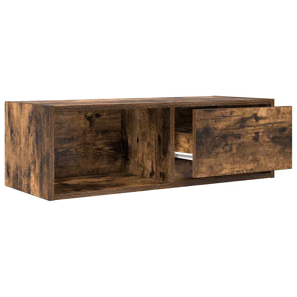 vidaXL Szafka RTV Dąb wędzony 80x31x25,5 cm Drewno klejone