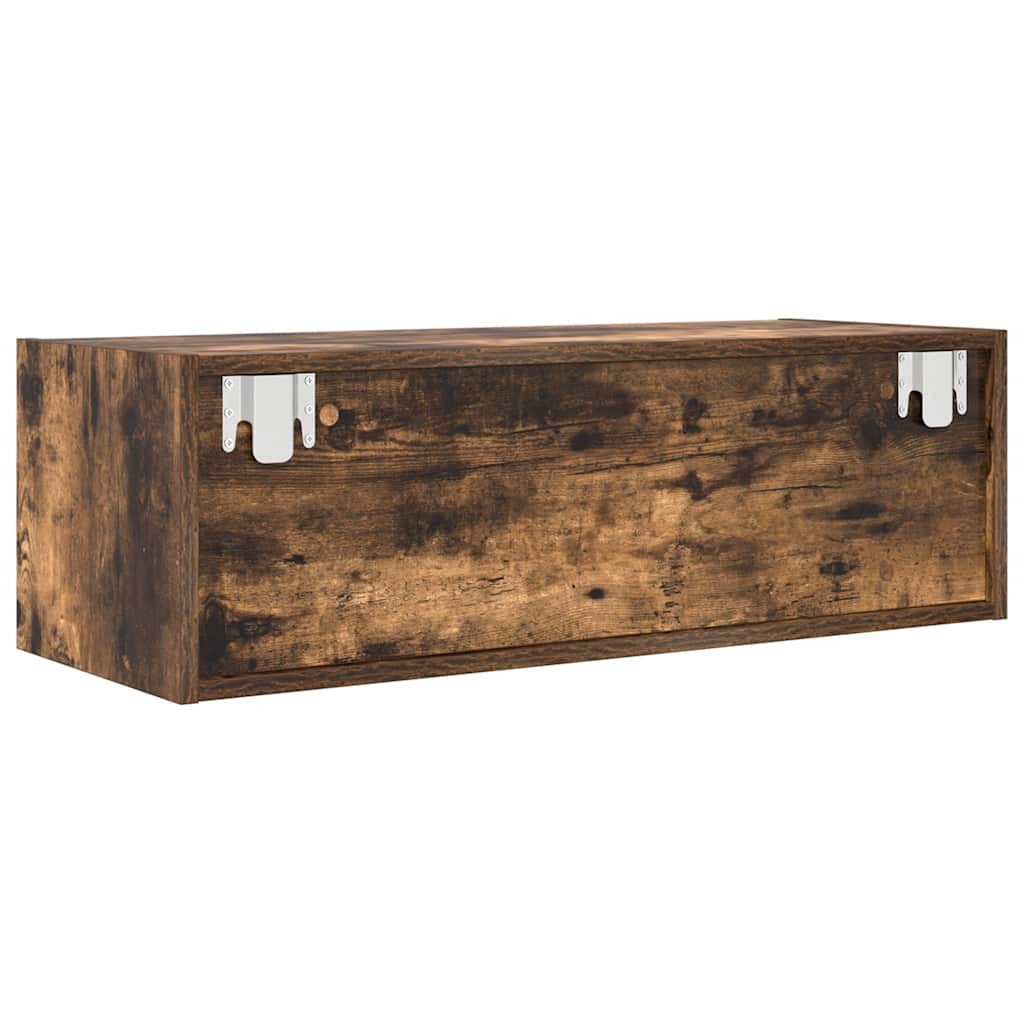 vidaXL Szafka RTV Dąb wędzony 80x31x25,5 cm Drewno klejone