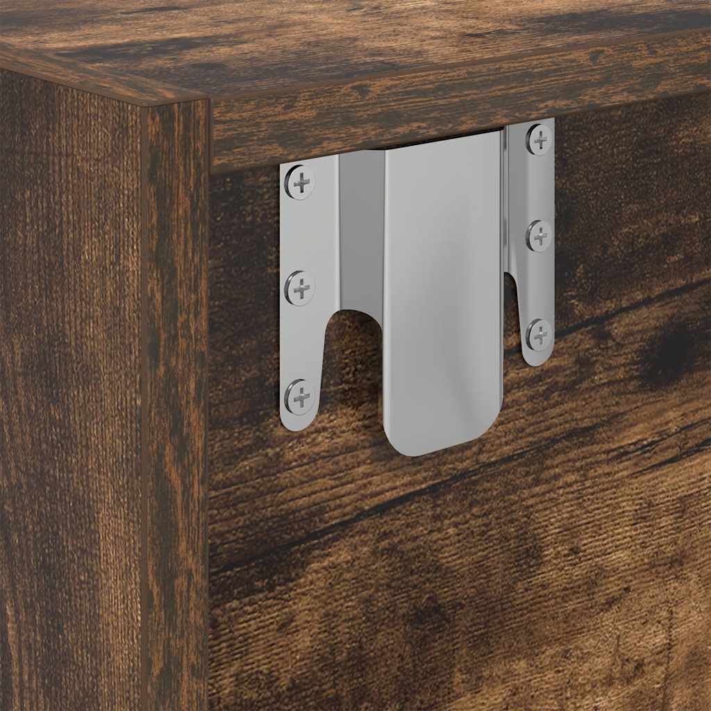 vidaXL Szafka RTV Dąb wędzony 80x31x25,5 cm Drewno klejone