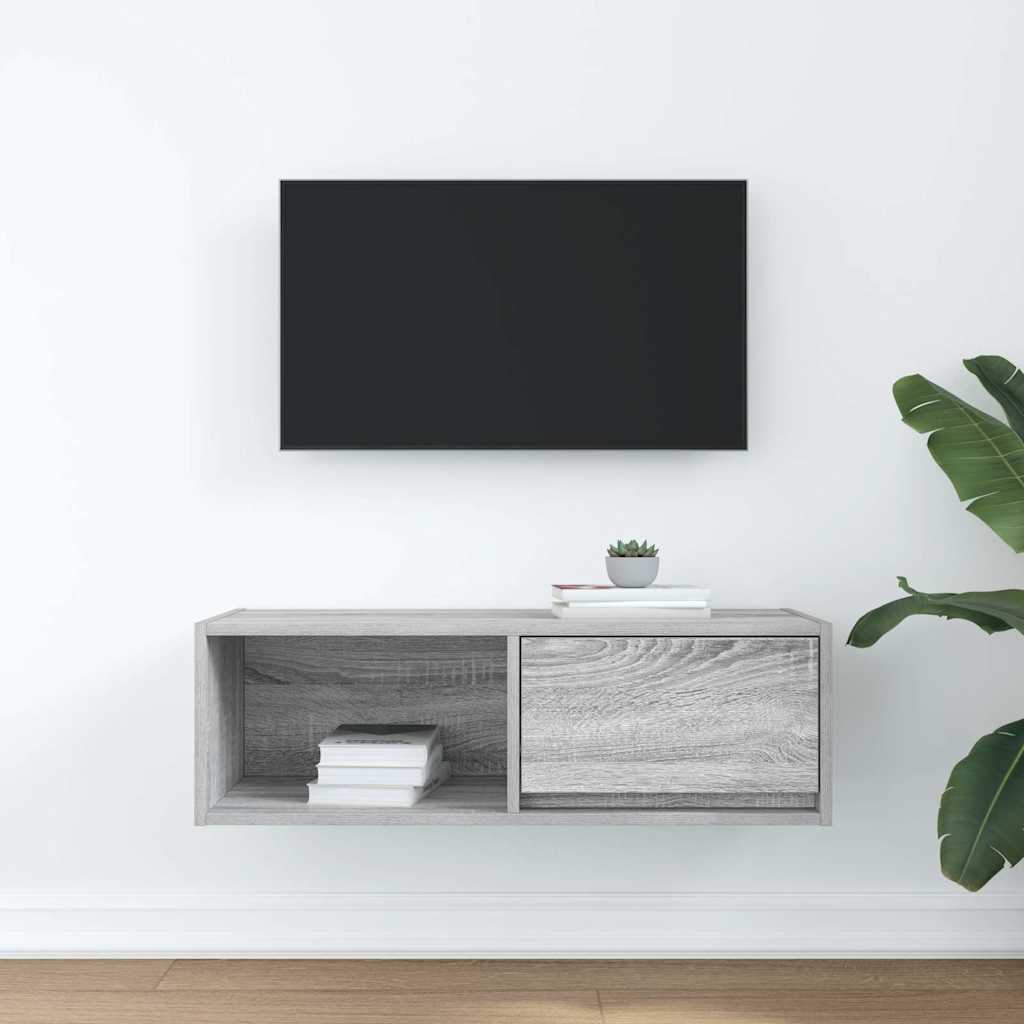 vidaXL Szafka RTV Szara Sonoma 80x31x25,5 cm Drewno klejone