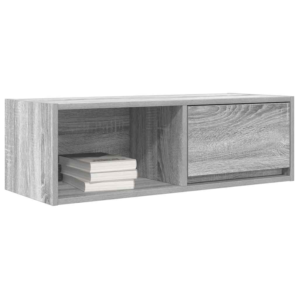 vidaXL Szafki RTV 2 szt. Szary Sonoma 80x31x25,5 cm Drewno klejone