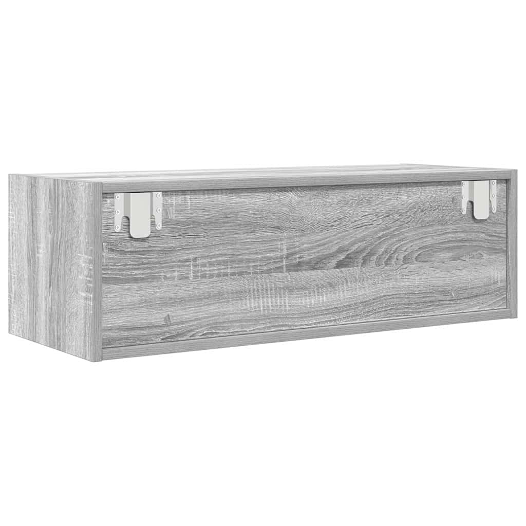 vidaXL Szafki RTV 2 szt. Szary Sonoma 80x31x25,5 cm Drewno klejone