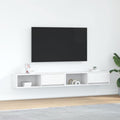 vidaXL Szafki pod TV 2 szt. Białe 100x31x25,5 cm Drewno klejone