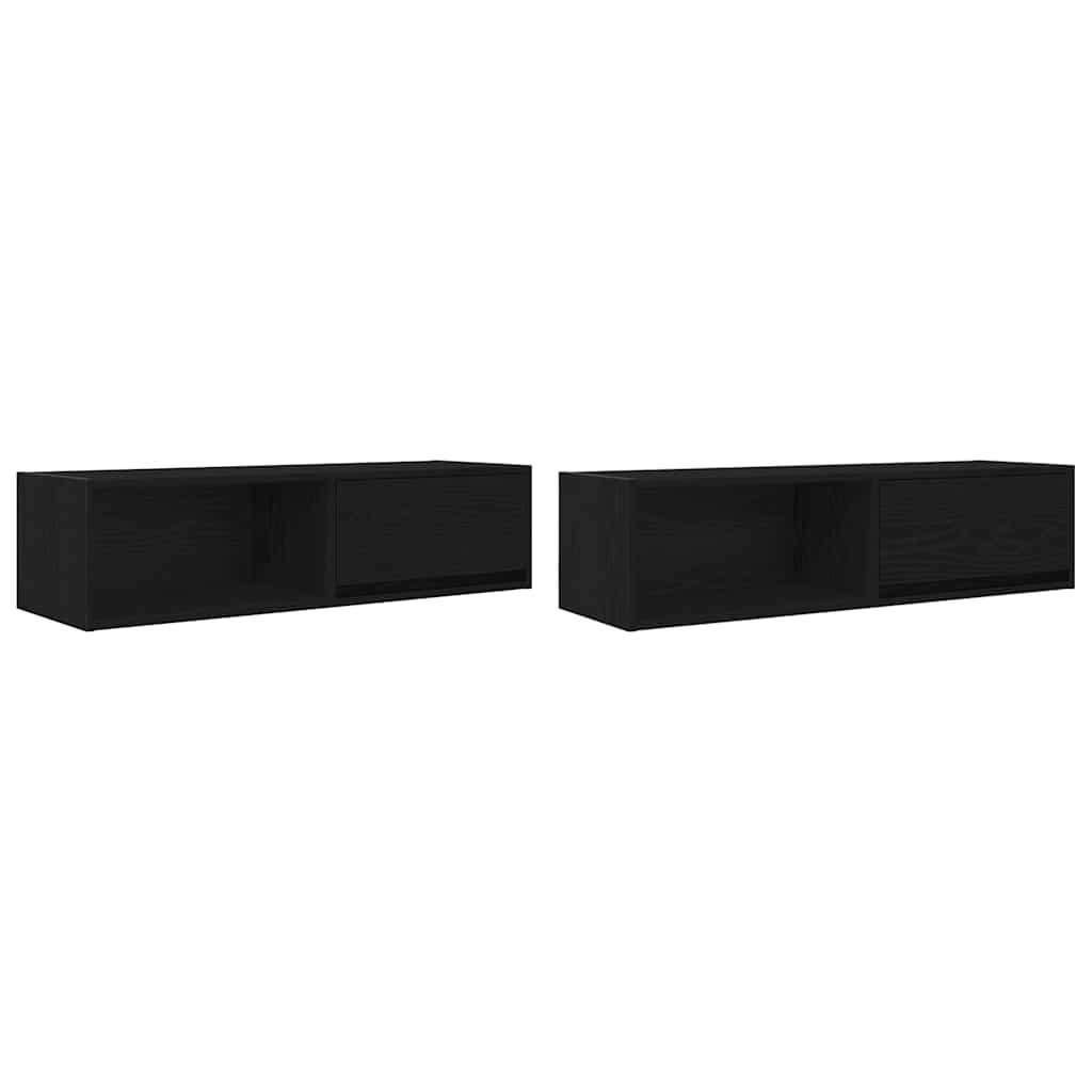 vidaXL Szafki RTV 2 szt. Dąb czarny 100x31x25,5 cm Drewno klejone