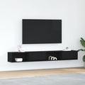 vidaXL Szafki RTV 2 szt. Dąb czarny 100x31x25,5 cm Drewno klejone