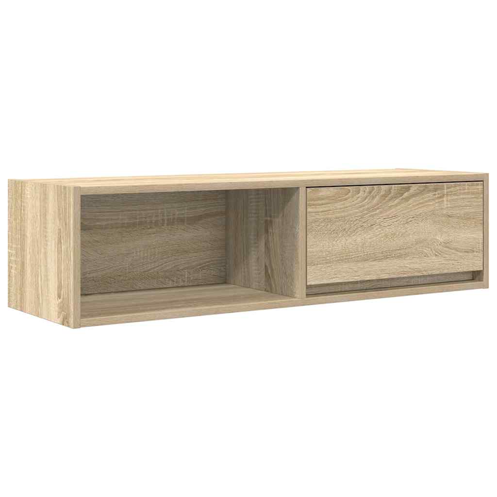 vidaXL Szafka RTV Sonoma Oak 100x31x25,5 cm Drewno klejone