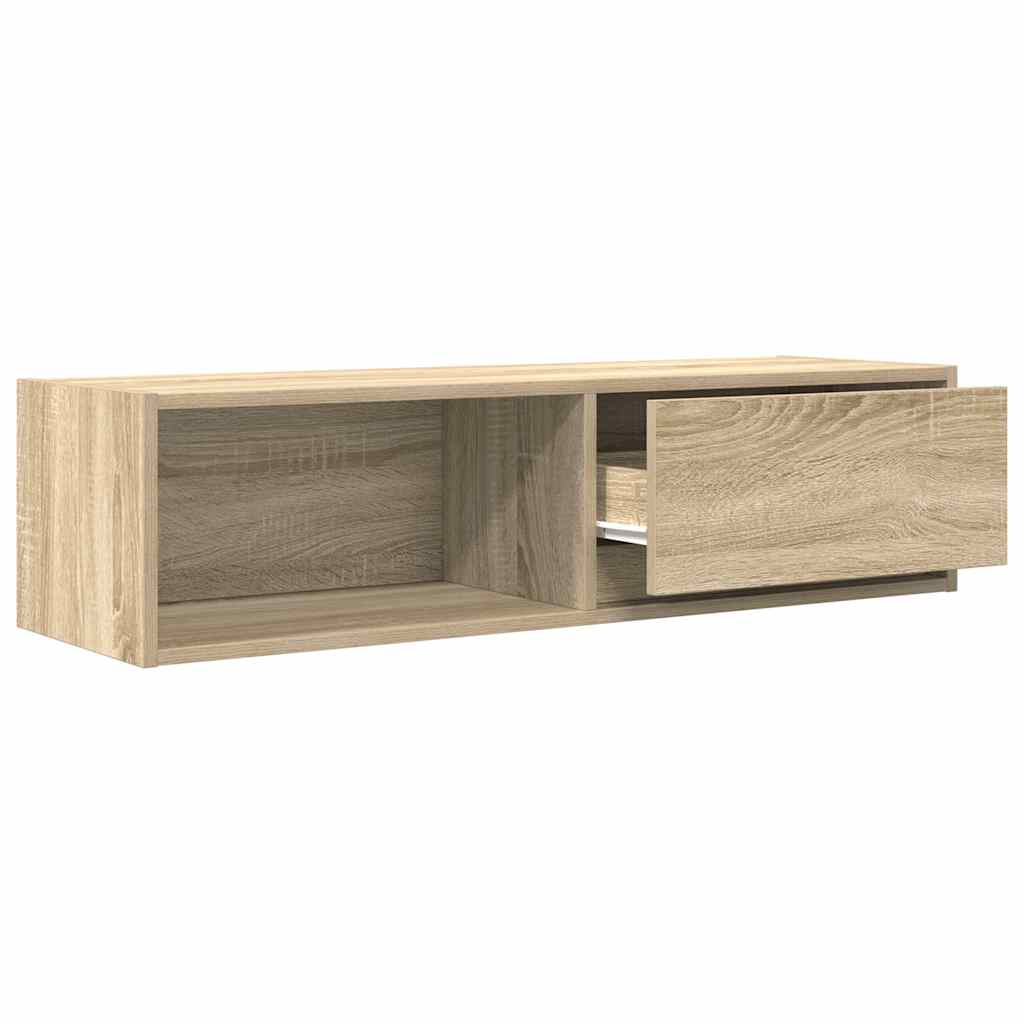 vidaXL Szafka RTV Sonoma Oak 100x31x25,5 cm Drewno klejone