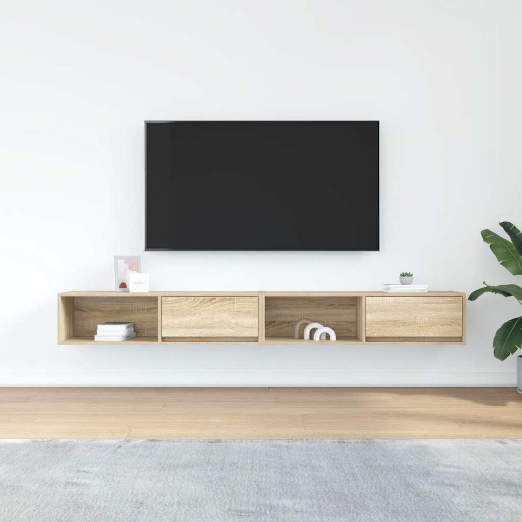vidaXL Szafki RTV 2 szt. Dąb Sonoma 100x31x25,5 cm Drewno klejone