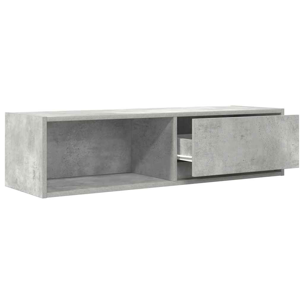 vidaXL Szafka RTV Beton Szary 100x31x25,5 cm Drewno klejone
