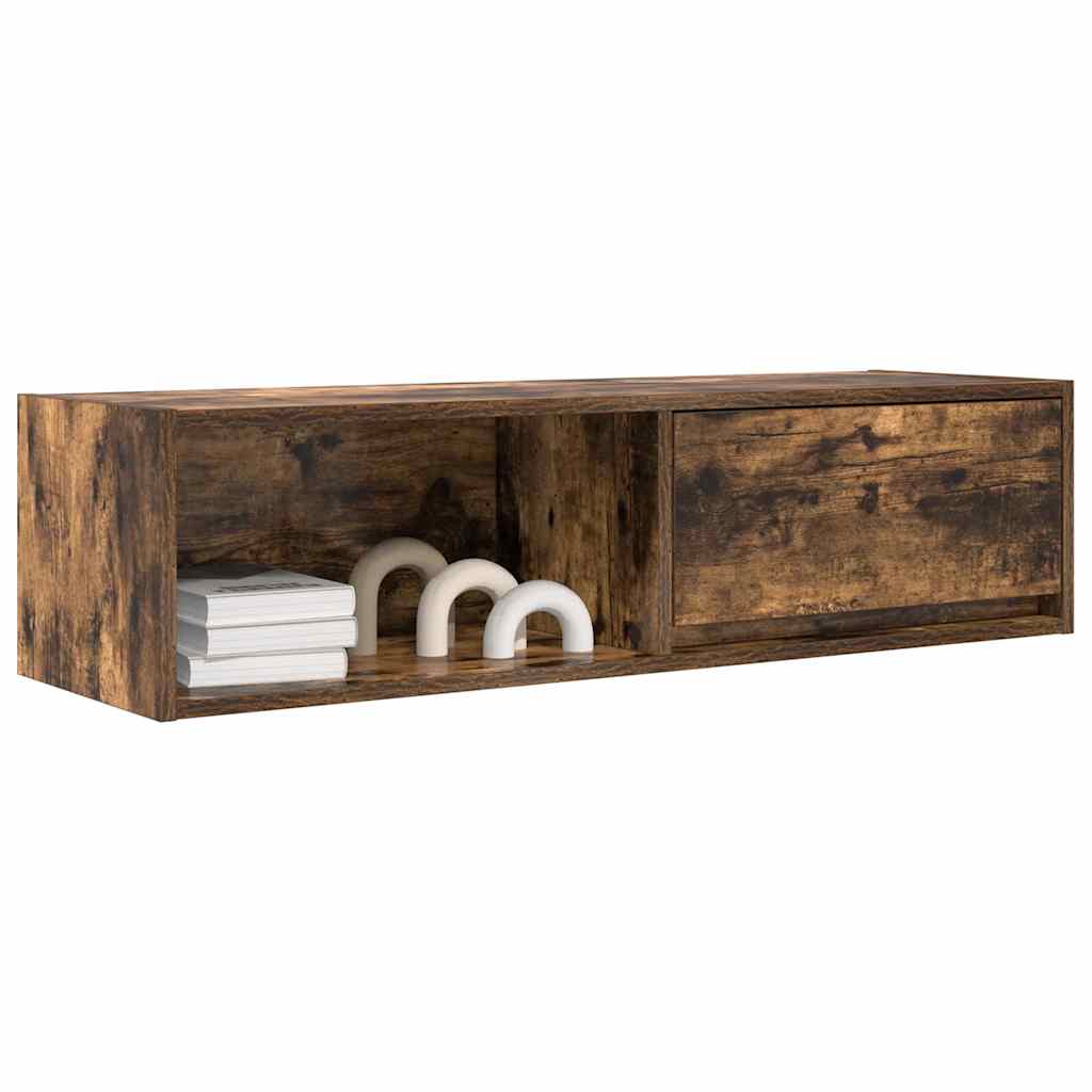 vidaXL Szafka RTV Dąb wędzony 100x31x25,5 cm Drewno klejone