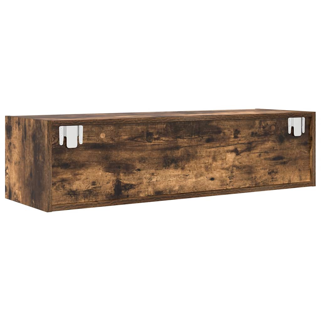 vidaXL Szafka RTV Dąb wędzony 100x31x25,5 cm Drewno klejone