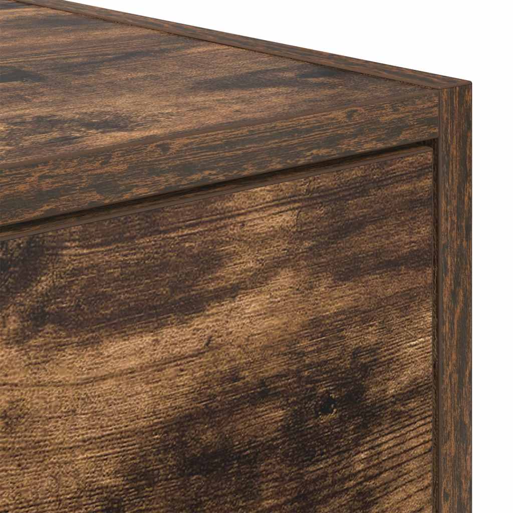 vidaXL Szafka RTV Dąb wędzony 100x31x25,5 cm Drewno klejone