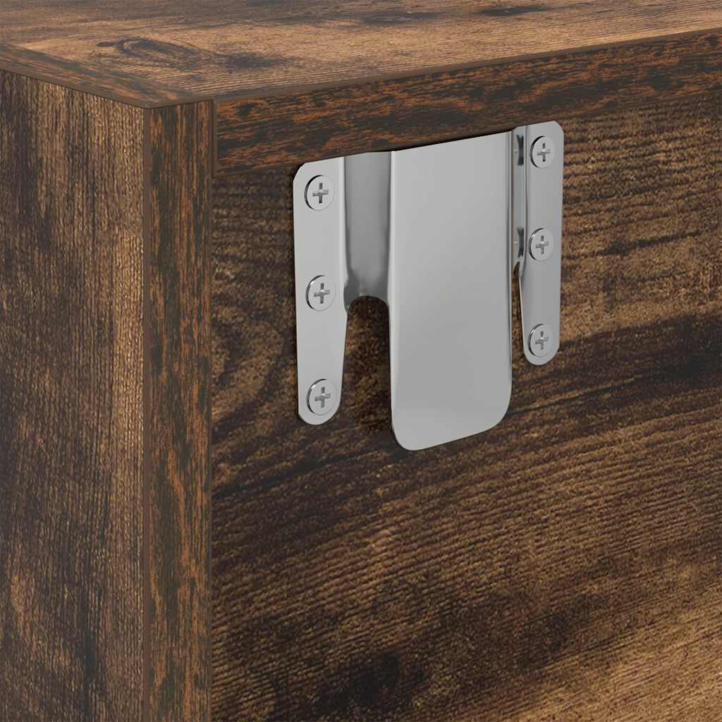vidaXL Szafka RTV Dąb wędzony 100x31x25,5 cm Drewno klejone